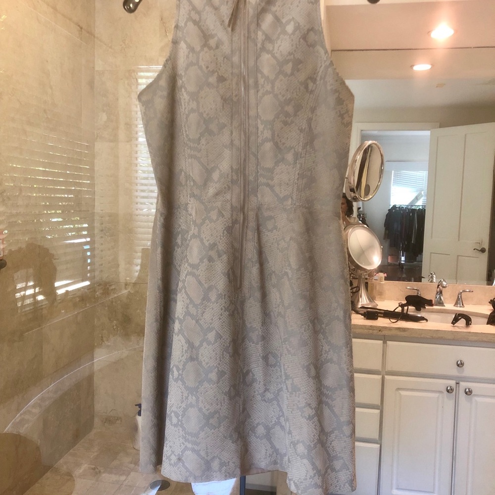 Rebecca Taylor Leather Python Embossed Dress - image 4